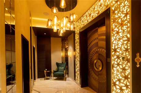 Penthouse Mumbai Entrance Chandelier Hall