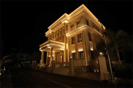 Rajkot Bungalow Exterior Wide Night