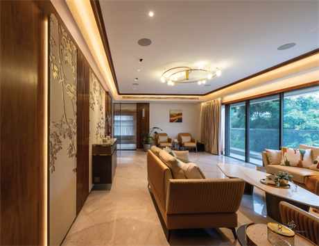 Mumbai Apartment Living Space Wide